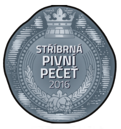 Stříbrná pivní pečeť pivovaru ČERNÝ OREL